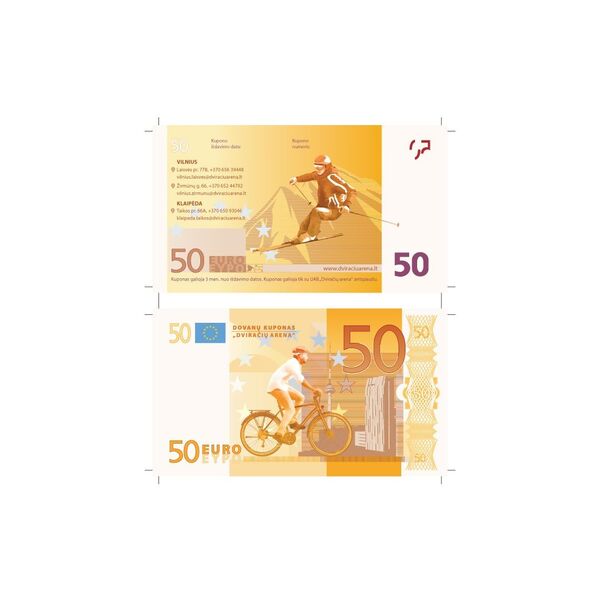 50 Eurų vertės dovanų kuponas