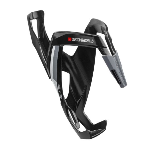 Gertuvės laikiklis Elite Race+ Black Glossy, White graphic