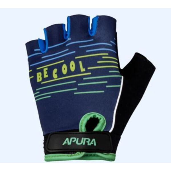 Pirštinės vaikiškos Apura Glove Stripe mėlyna/žalia 