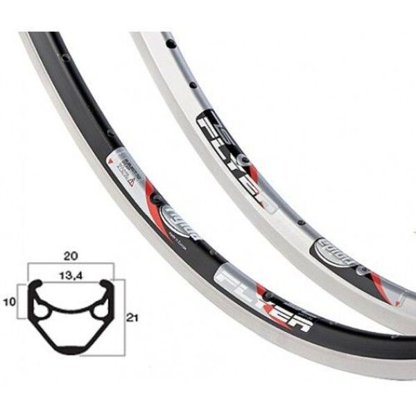 Ratlankis RYDE Flyer R 28" 32h sidabrinis