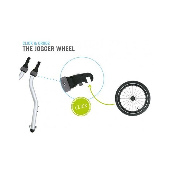 Priekaba vaikams Croozer Kid for 2 juoda/geltona