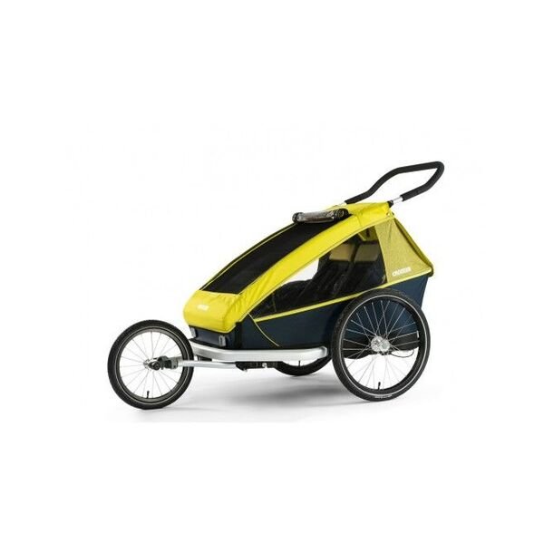 Priekaba vaikams Croozer Kid for 2 juoda/geltona